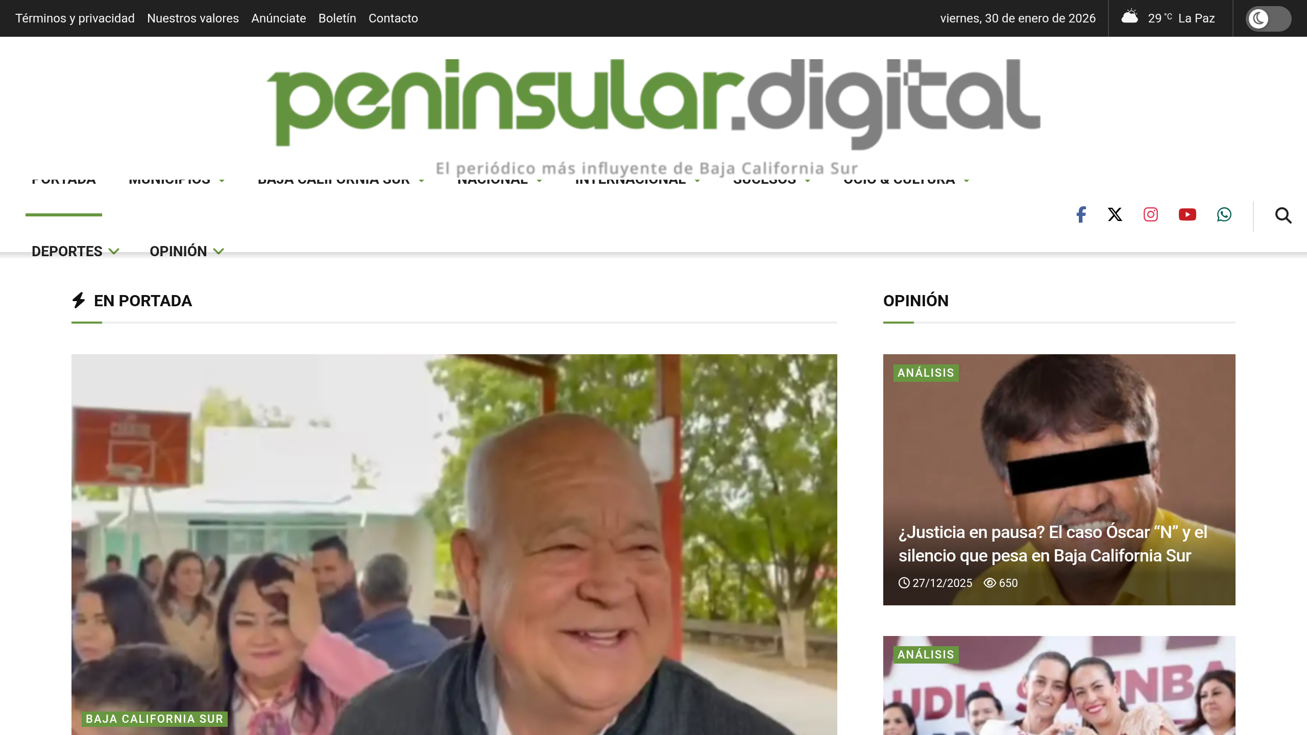 Captura de pantalla de Peninsular Digital