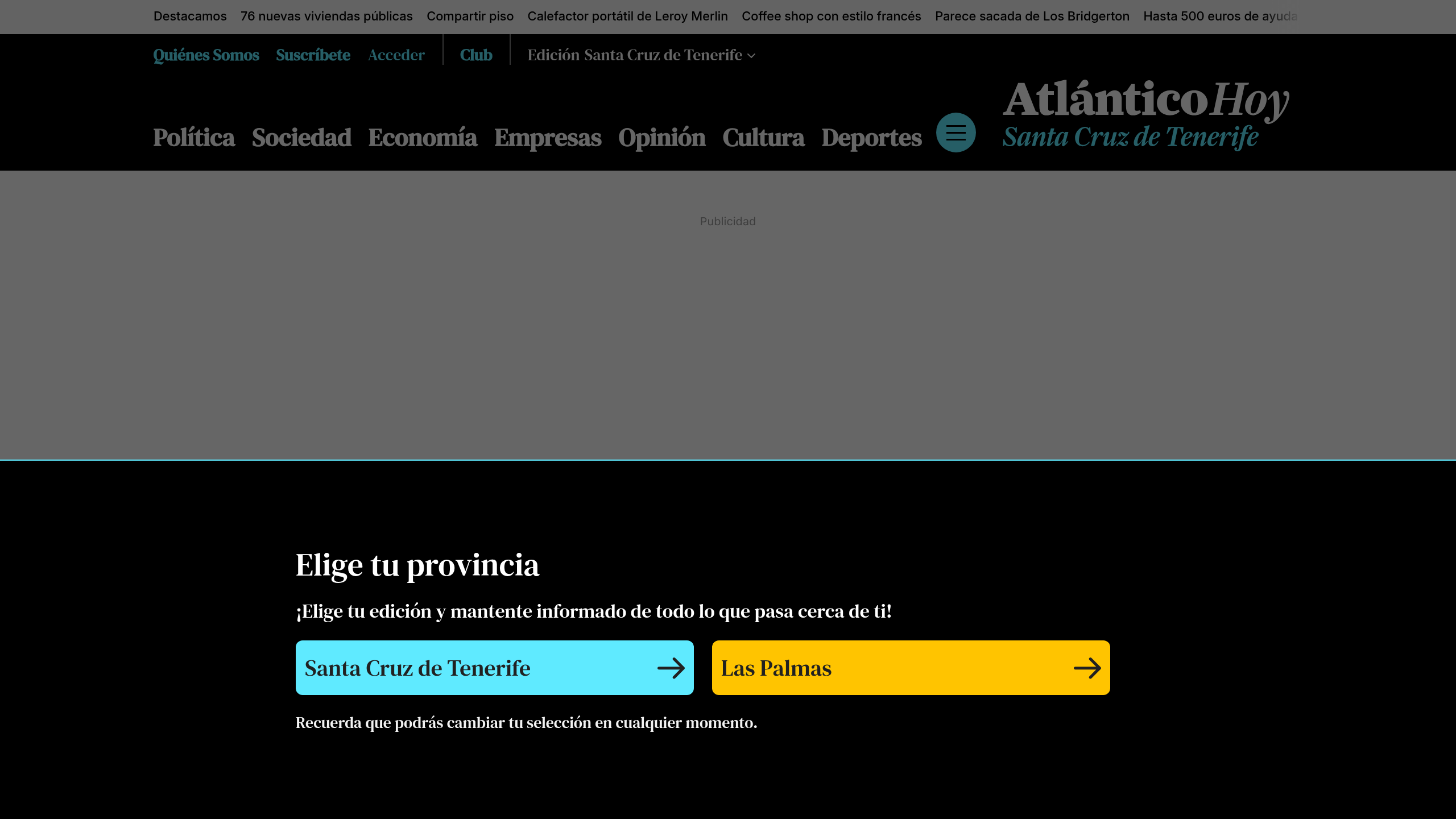 Captura de pantalla de Atlántico Hoy