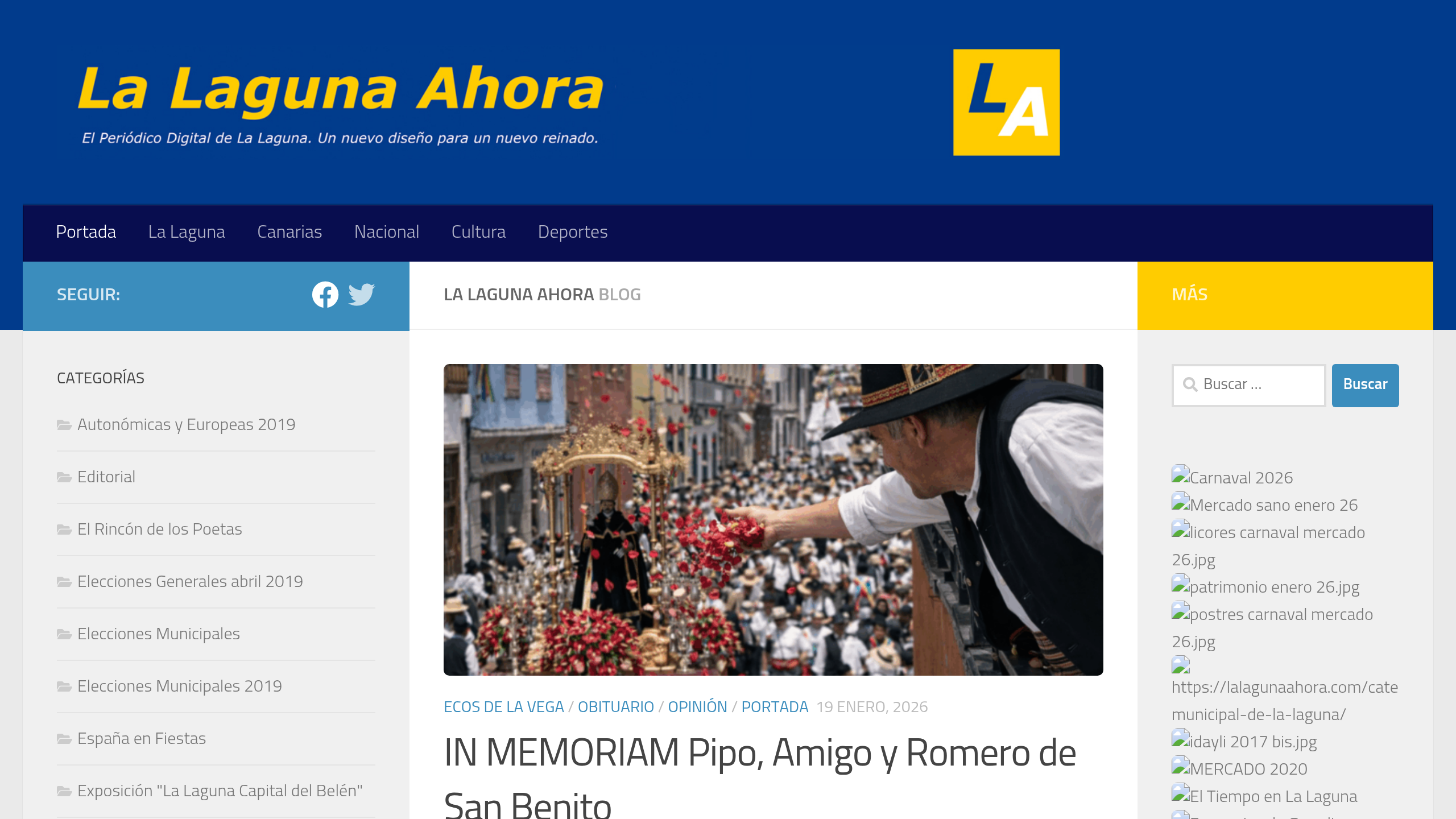 Captura de pantalla de La Laguna Ahora