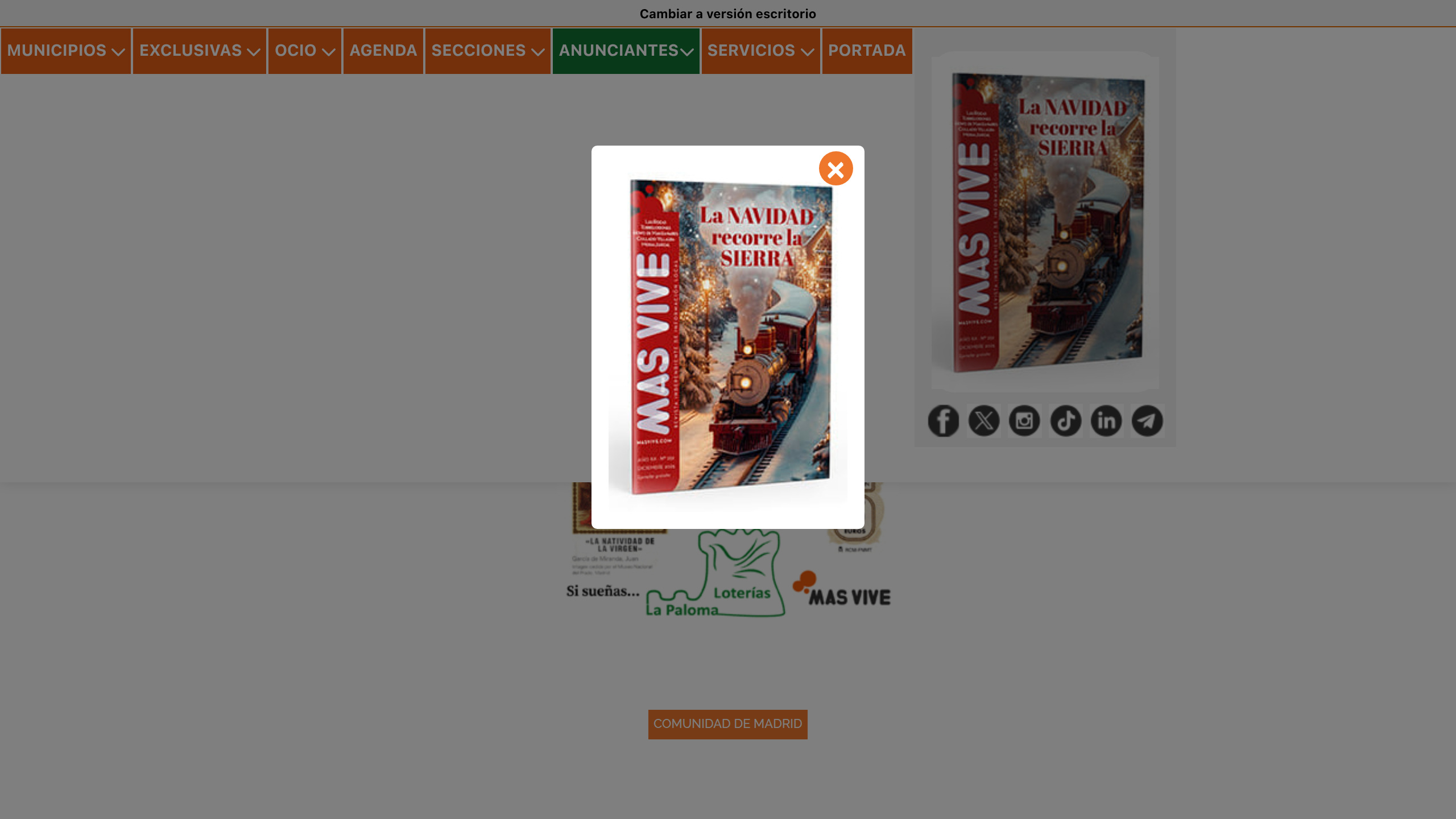 Captura de pantalla de MasVive