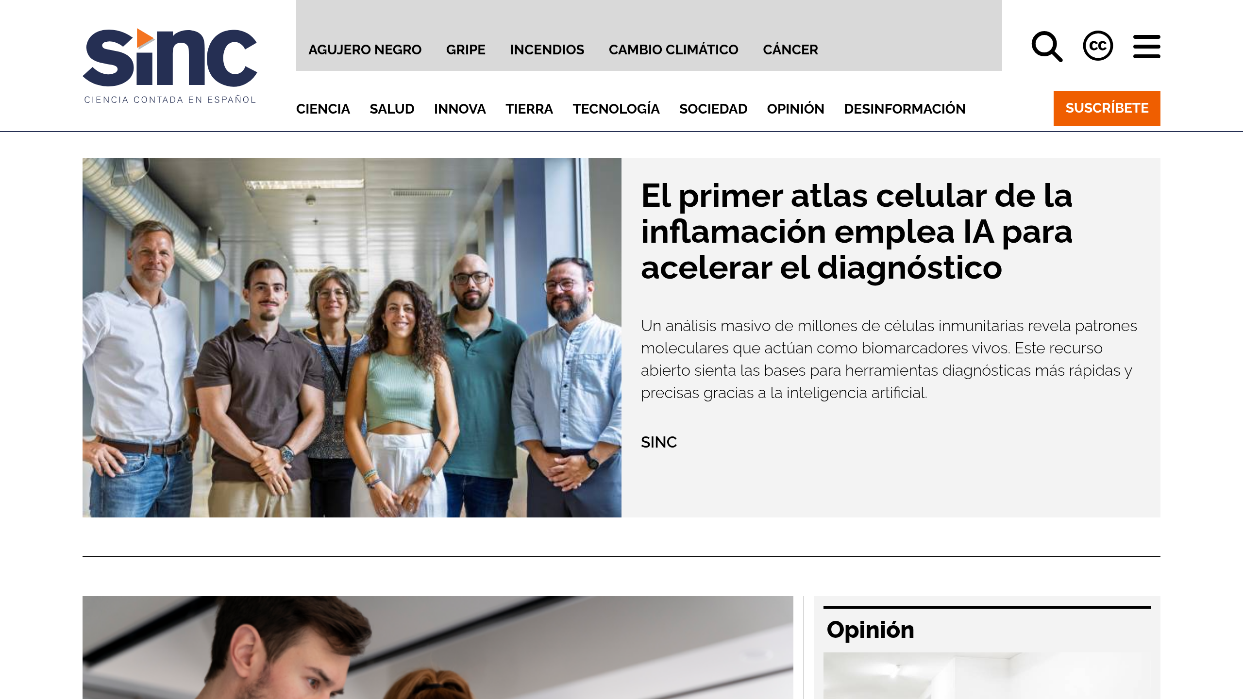 Captura de pantalla de SINC