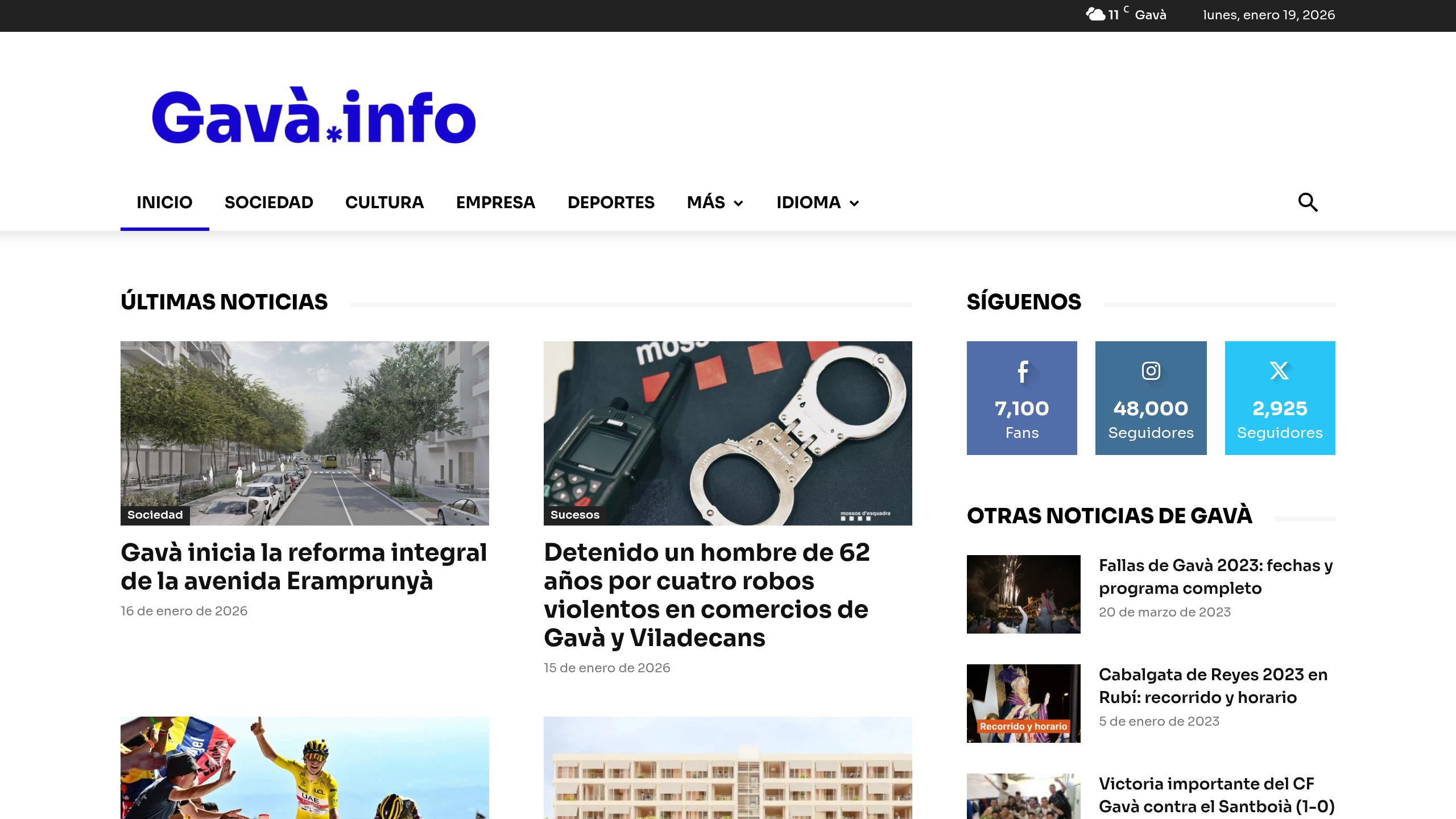 Captura de pantalla de Gavà Info