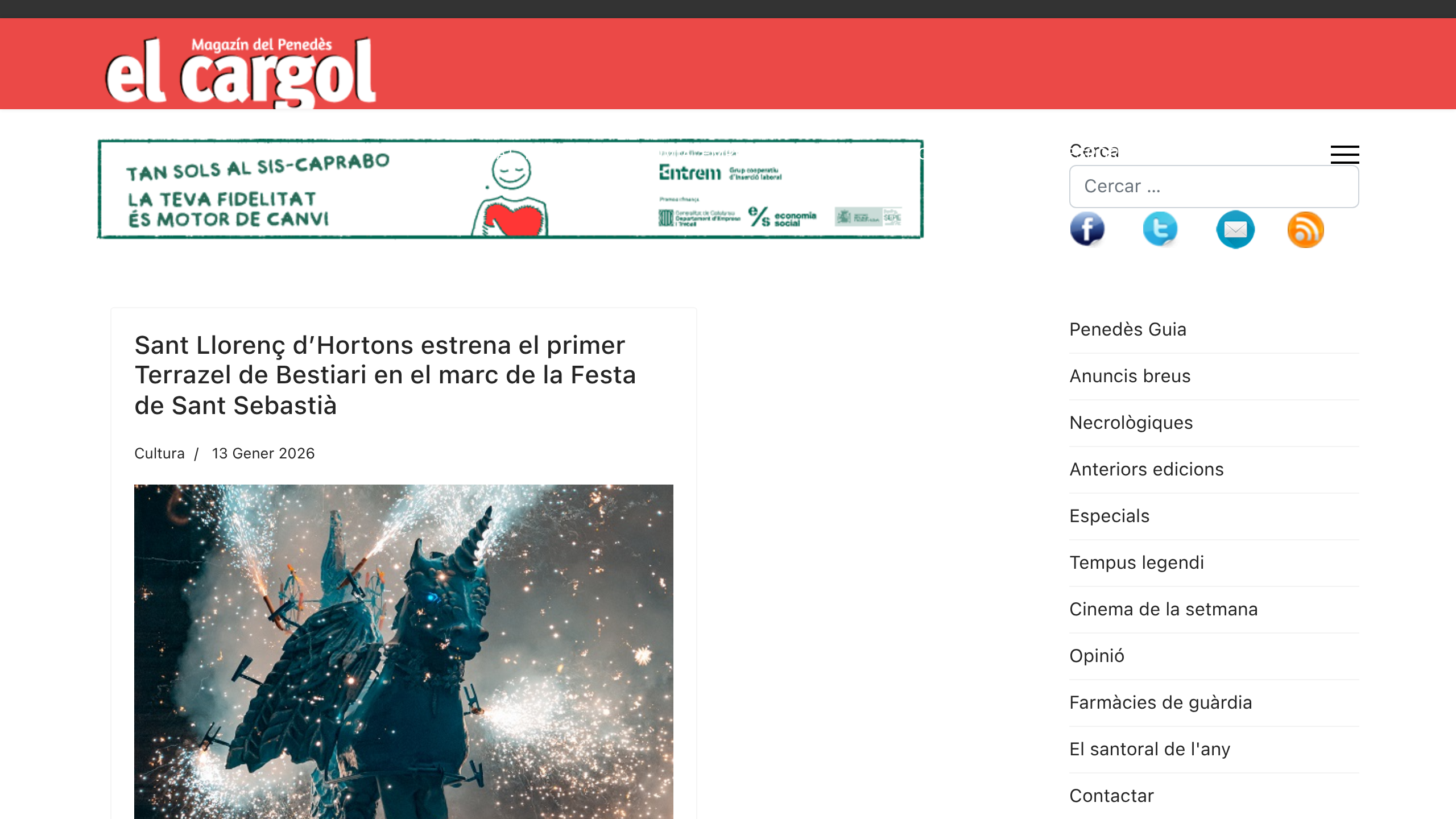 Captura de pantalla de El Cargol