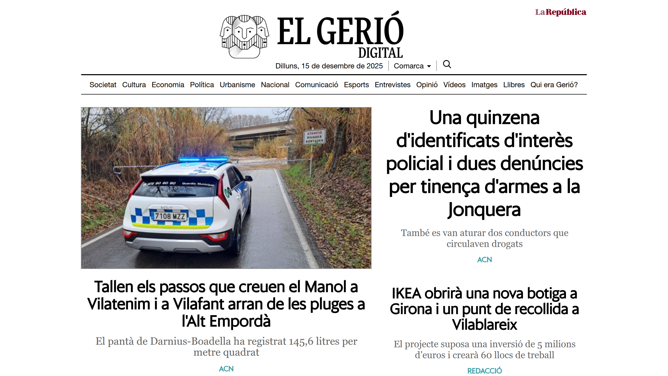 Captura de pantalla de El Gerió Digital