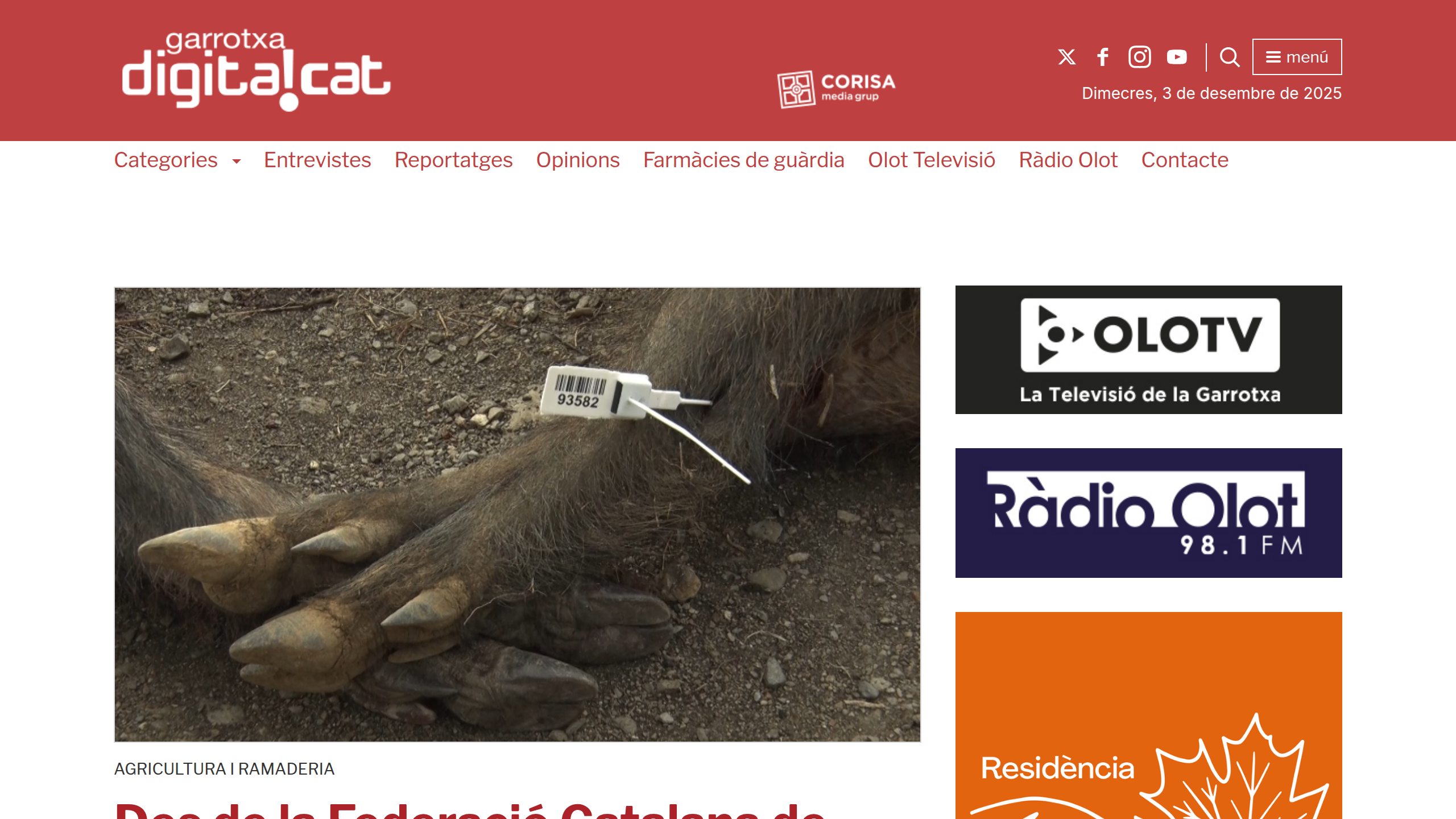 Captura de pantalla de Garrotxa Digital
