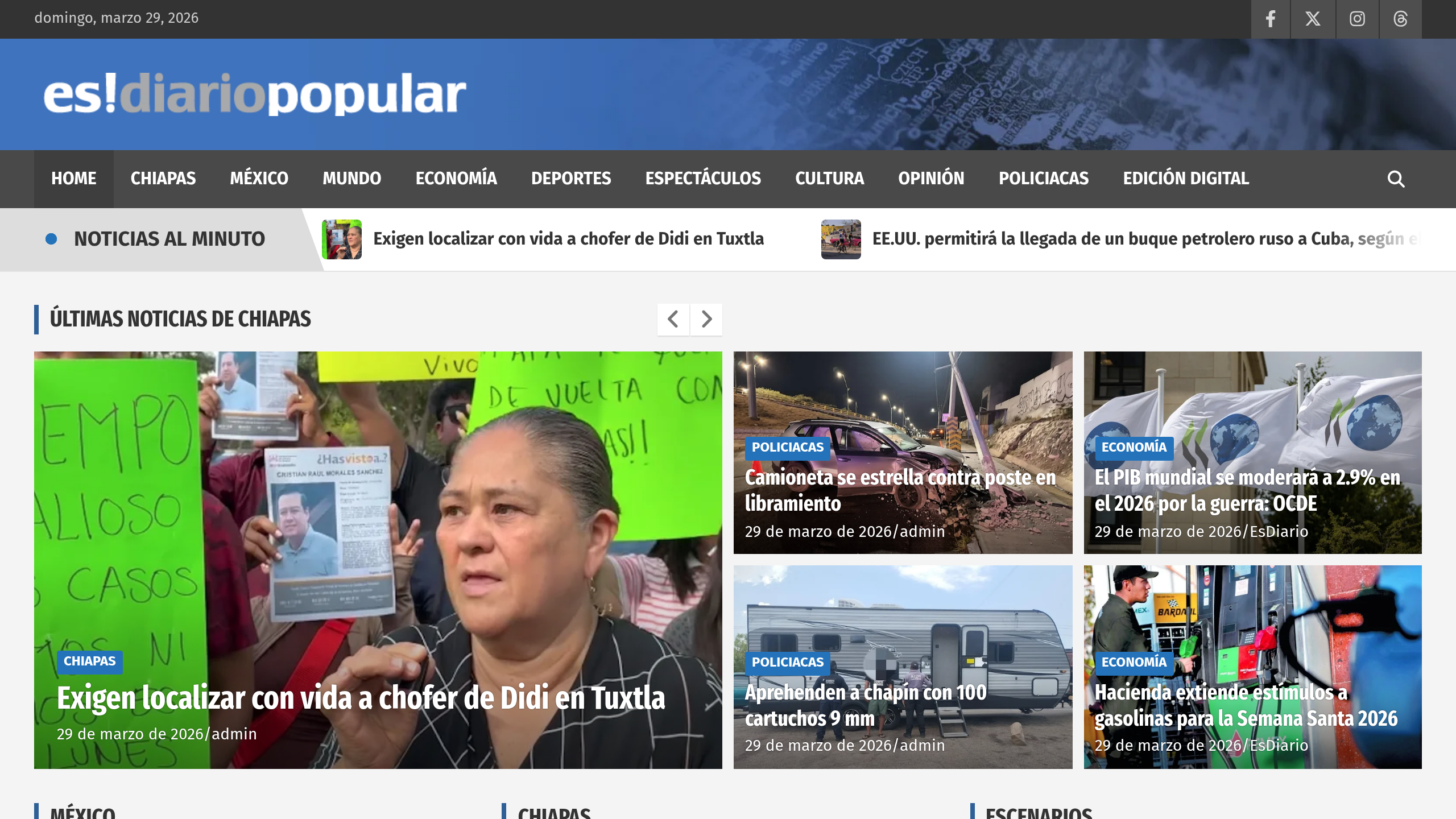Captura de pantalla de es! diario popular