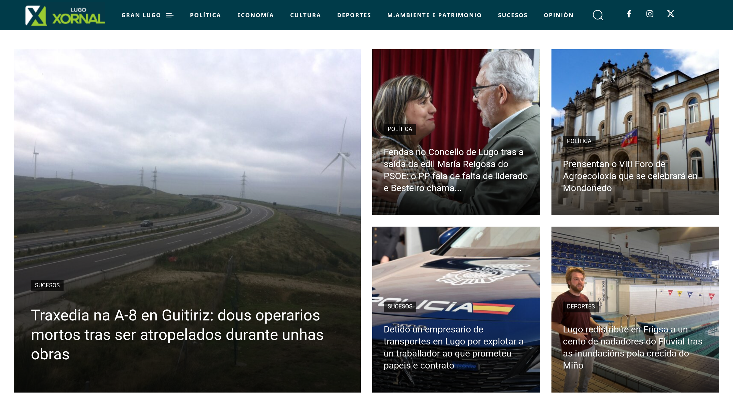 Captura de pantalla de Lugo Xornal