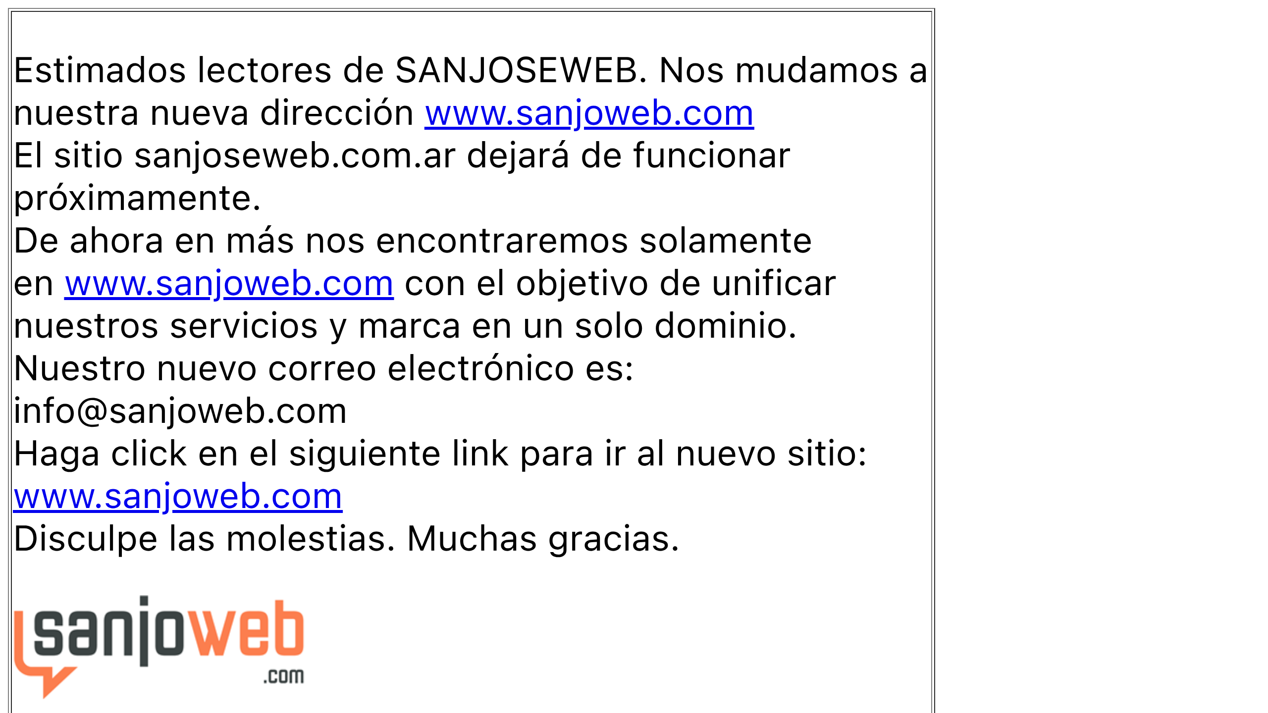 Captura de pantalla de San José Web