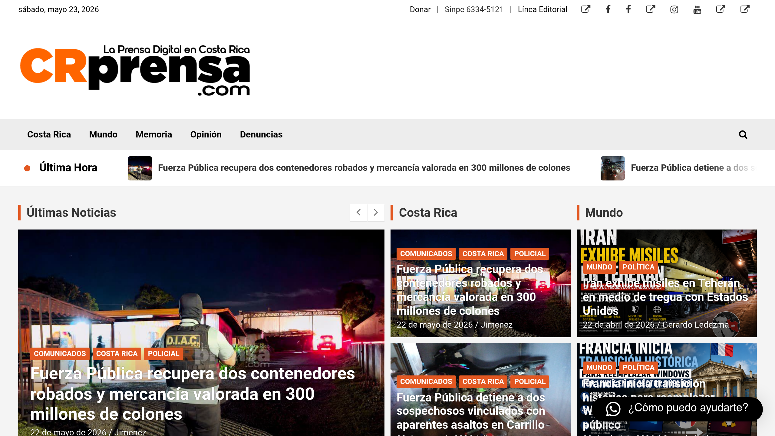 Captura de pantalla de CRprensa